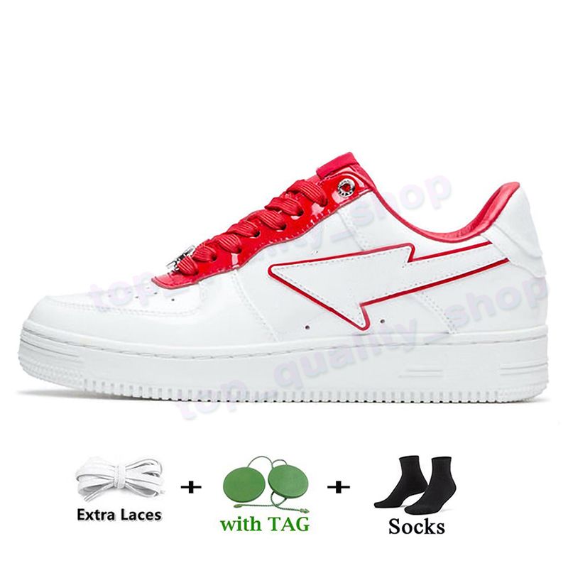 B8 36-45 Patent Leather White Red