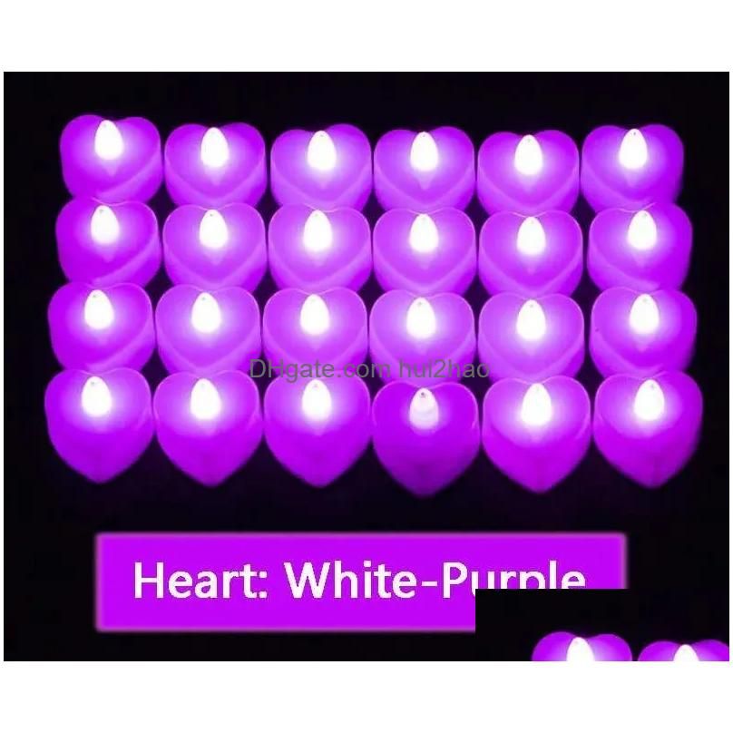 Heart White-Purple