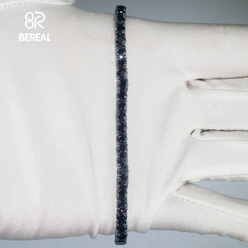 Moissanite noire 02-4mm 6 pouces (bracelet