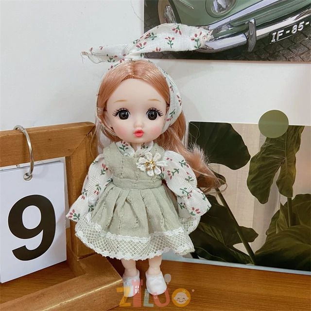 16 cm BJD Doll-Doll med kläder