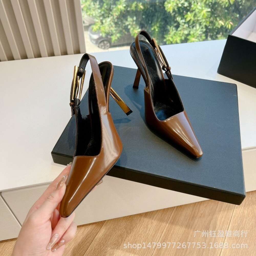 brown gold heel 7cm