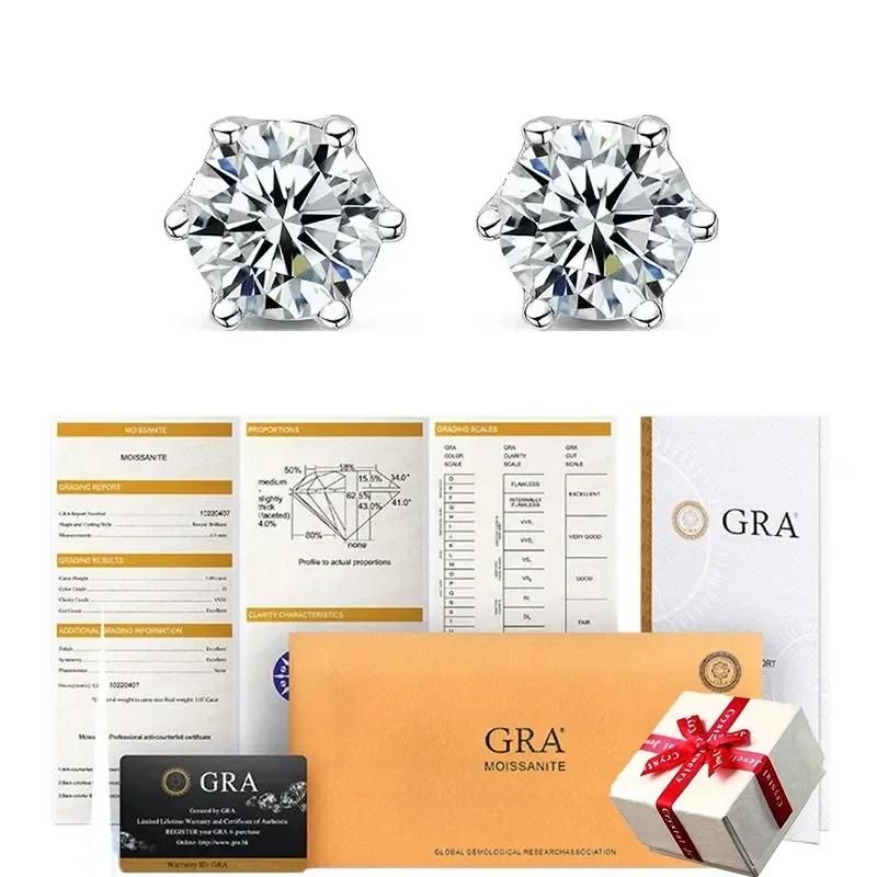 Gemfärg: 1Ct (6,5 mm) silver 925