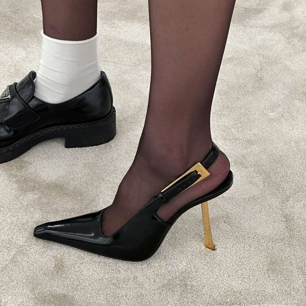 black gold heel 7cm