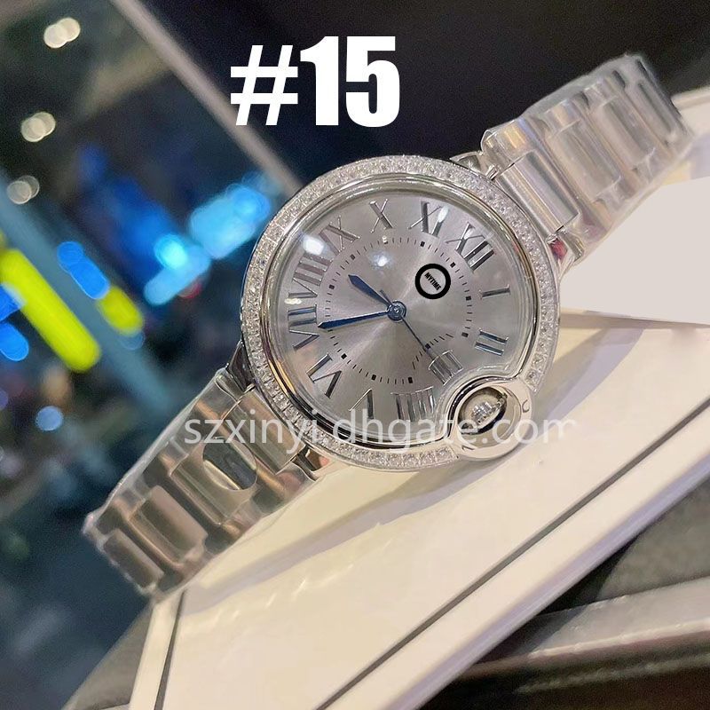 15. [With Diamonds] Silver strap-Gray di