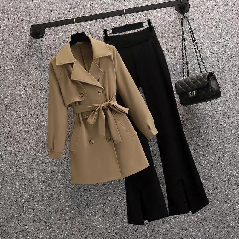 Khaki and black