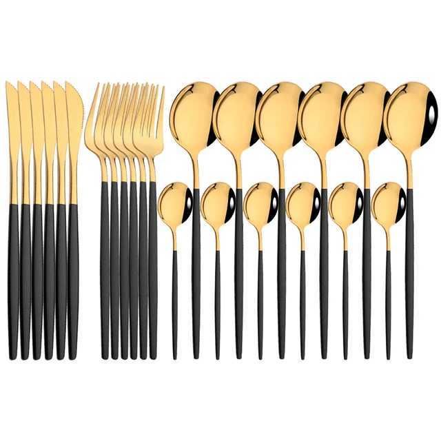 24pcs Black Gold