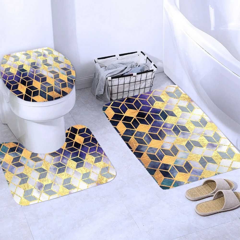 Dx2677-3pcs Bath Rug