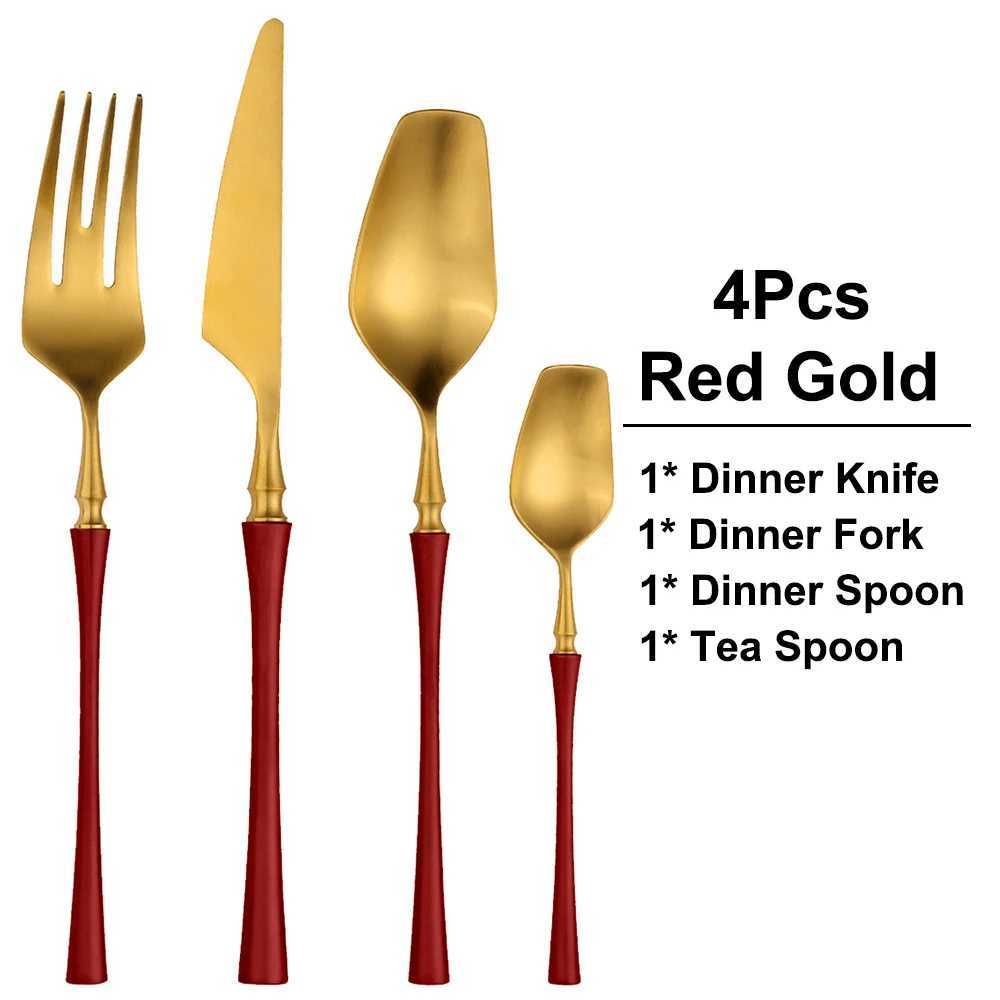4pcs Matte Red Gold-8 Set 32pcs