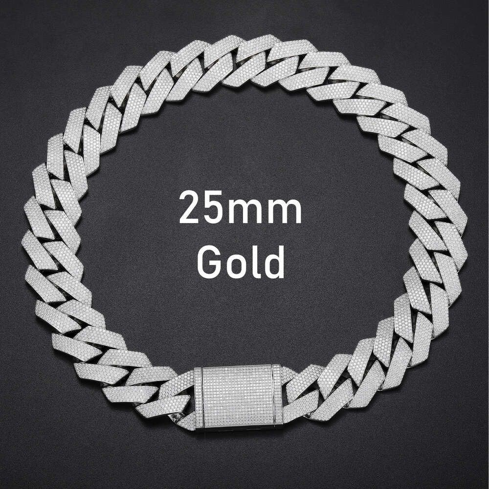 25mm 5 Row-gold-24inches