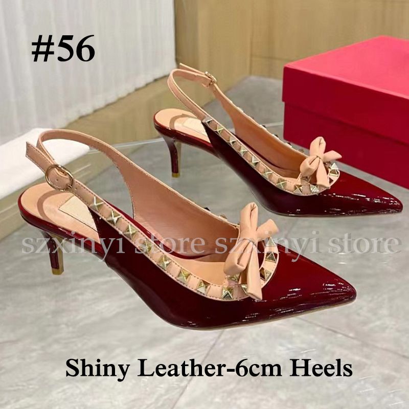 #56 shiny leather-6cm heels