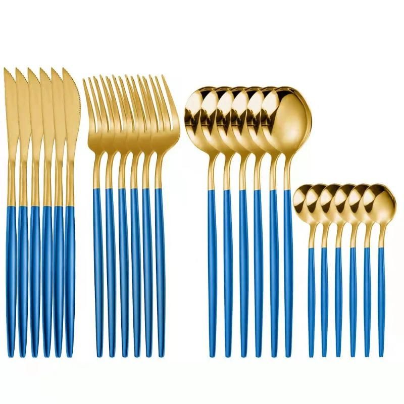 24 stuks blauw goud opp