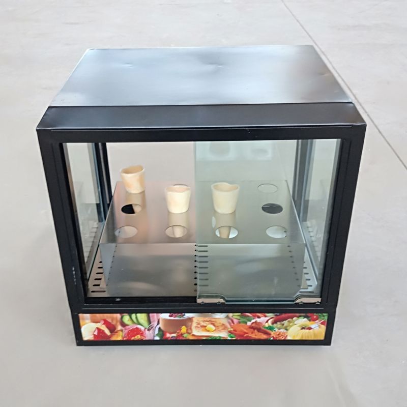 Description Picture 5 of itemhigh quality sourdough automatic umbrella pizza cone maker vending making machine with 2 head and rotary oven