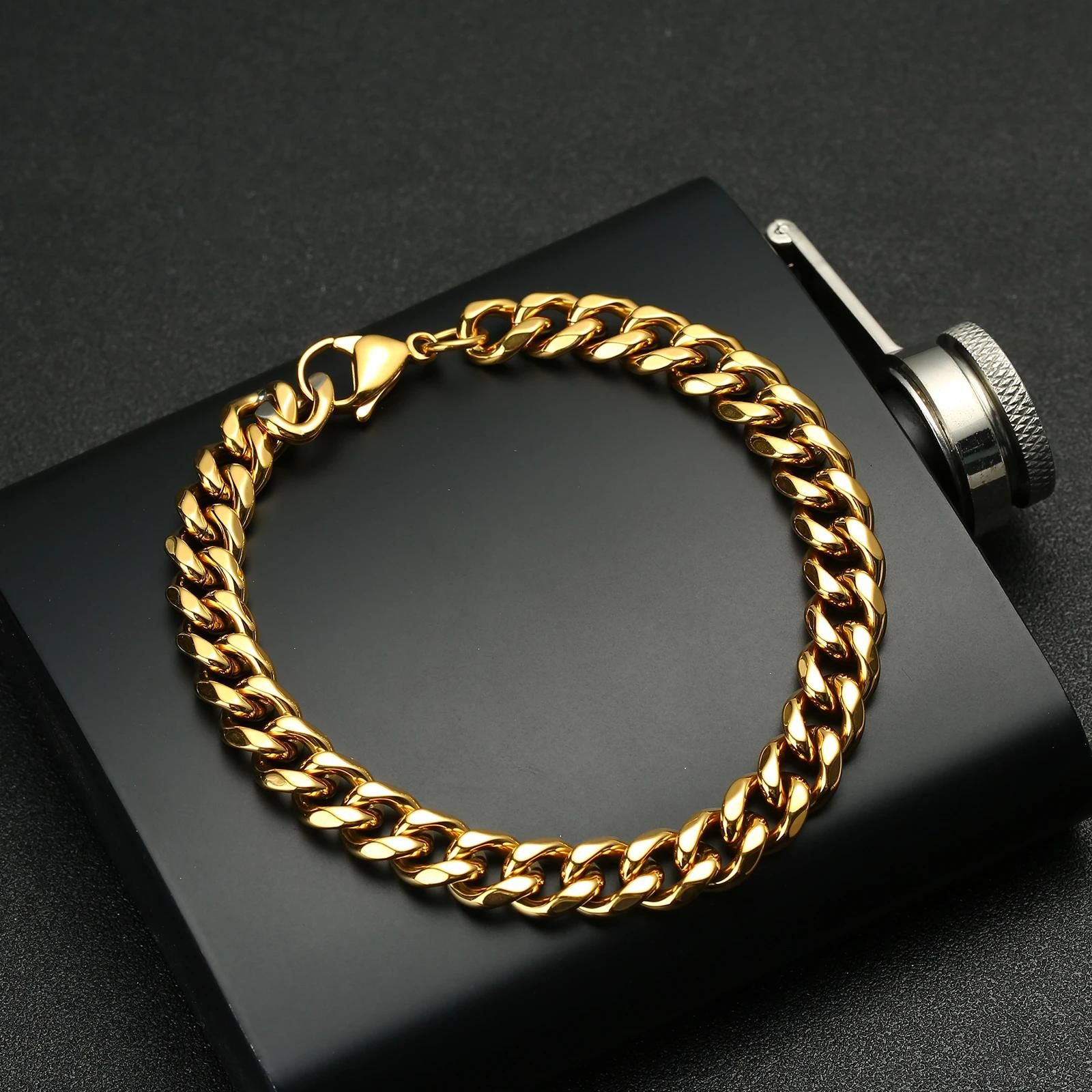 Metal Color:Gold 7mm Bracelet