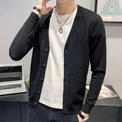 black cardigan