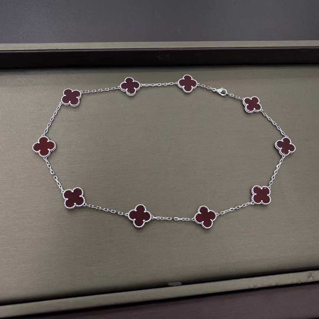 Ten Flower Red Jade Marrow Necklace (p