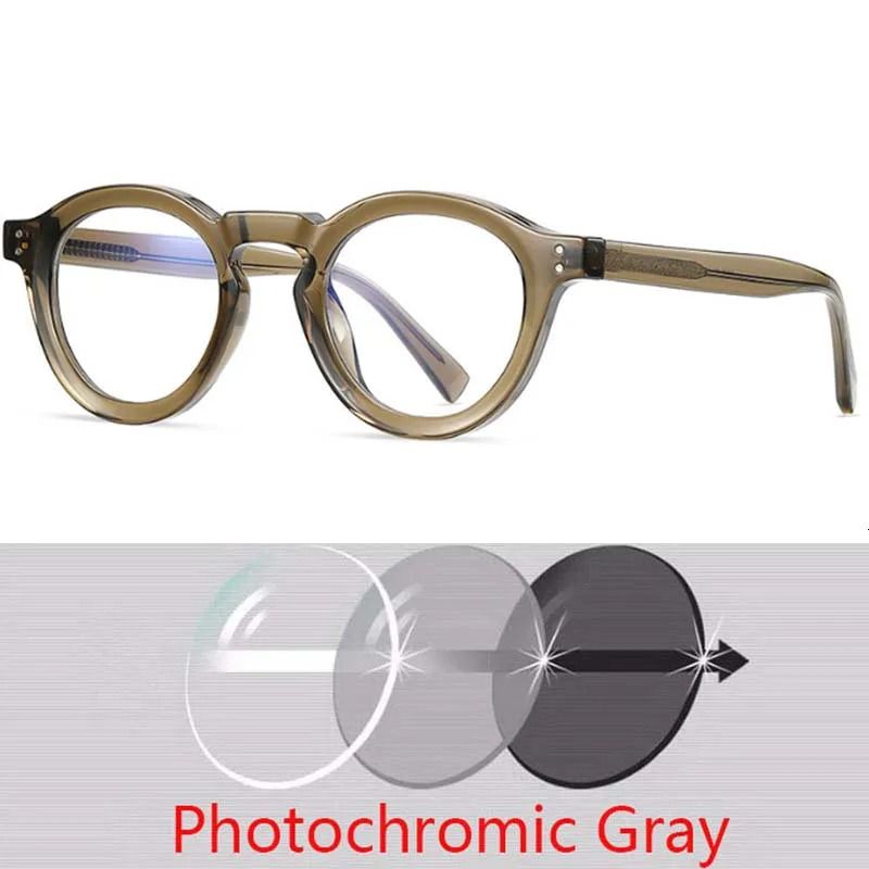 Tea Frame Gray-Myopia -600