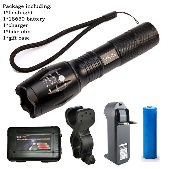 flashlight+battery+charger+clip+case