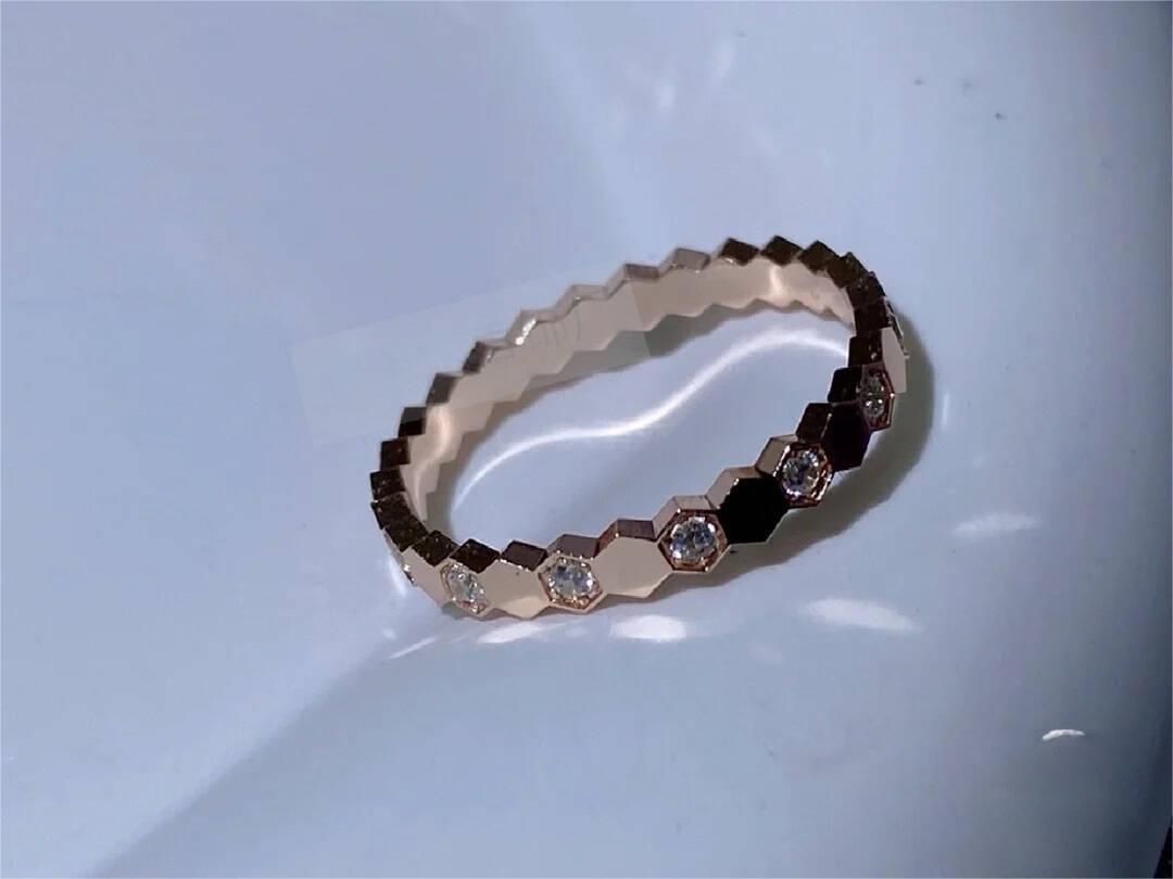 rose gold half diamond