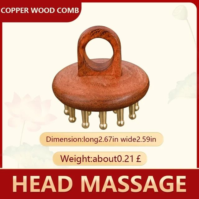 Wood Copper Comb
