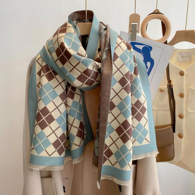 90cm X 65cm Sky Blue Brown