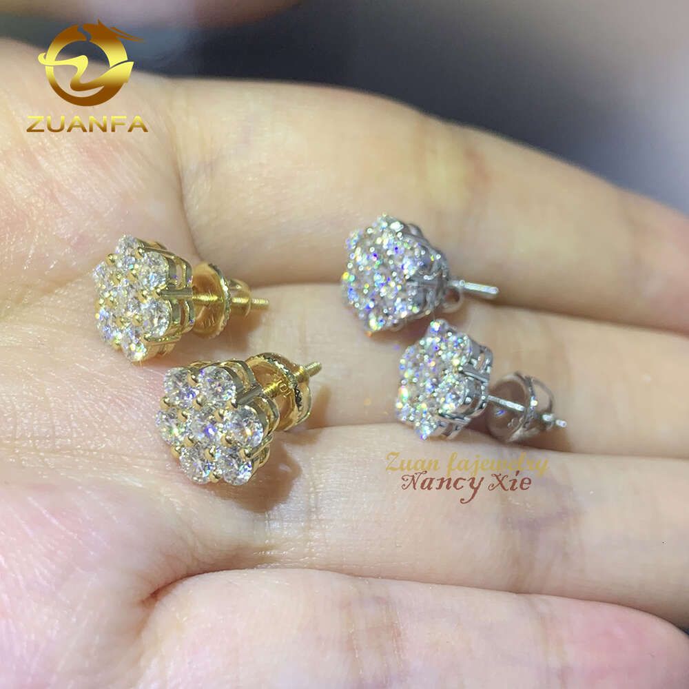 Silver-real Gold 10k+moissanite(gold C