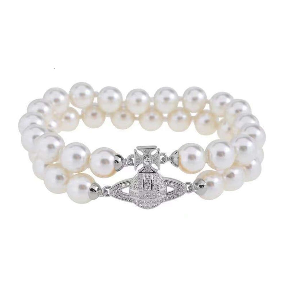 White Gold Double Layer Pearl Magnetic