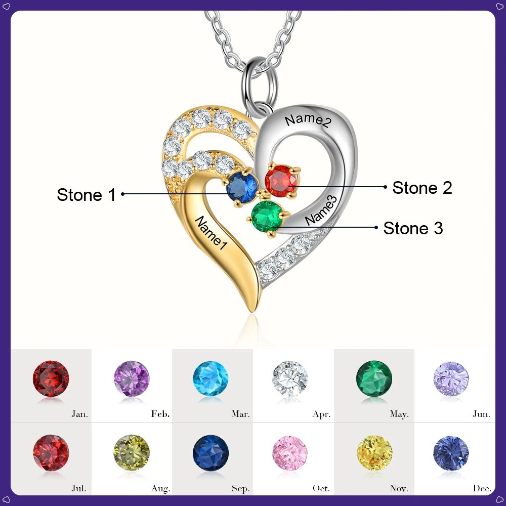 Metal Color:3 stones-3 names