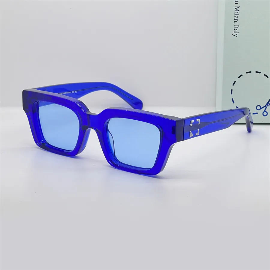 Clear blue lens blue frame