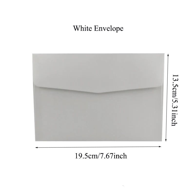 50pcs Branco Envelope