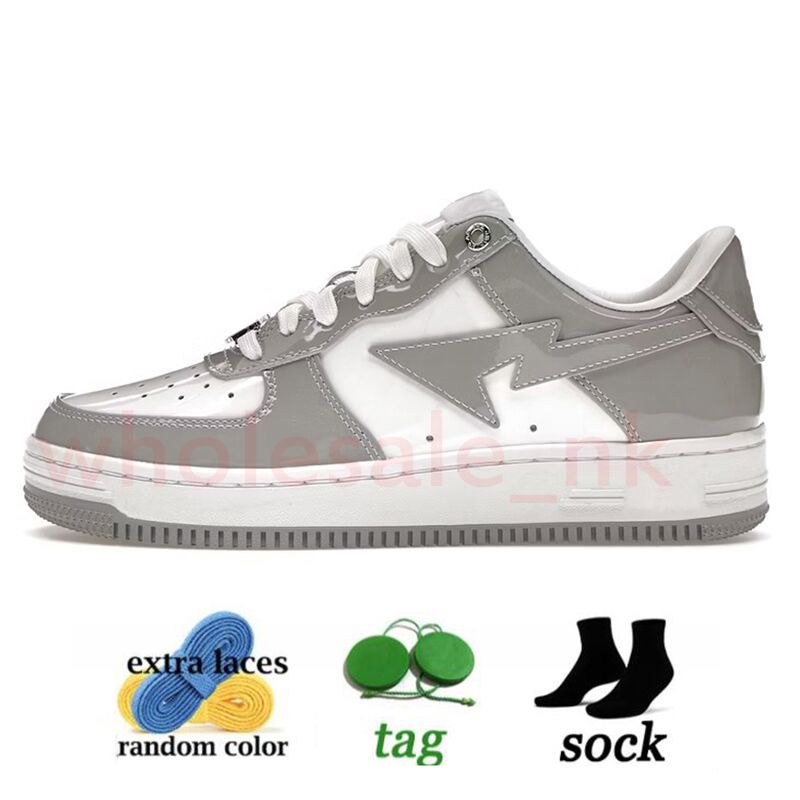 A29 36-47 Patent Leather White Grey