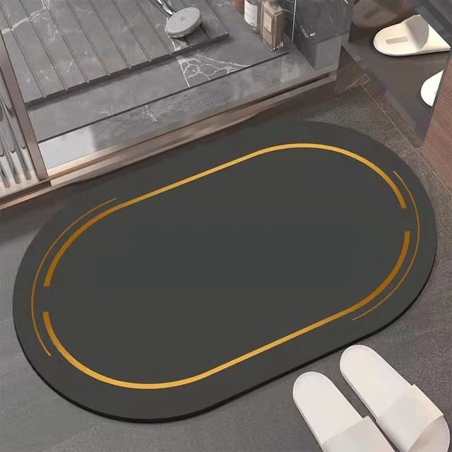 Oval Black Rug-W60xl90cm