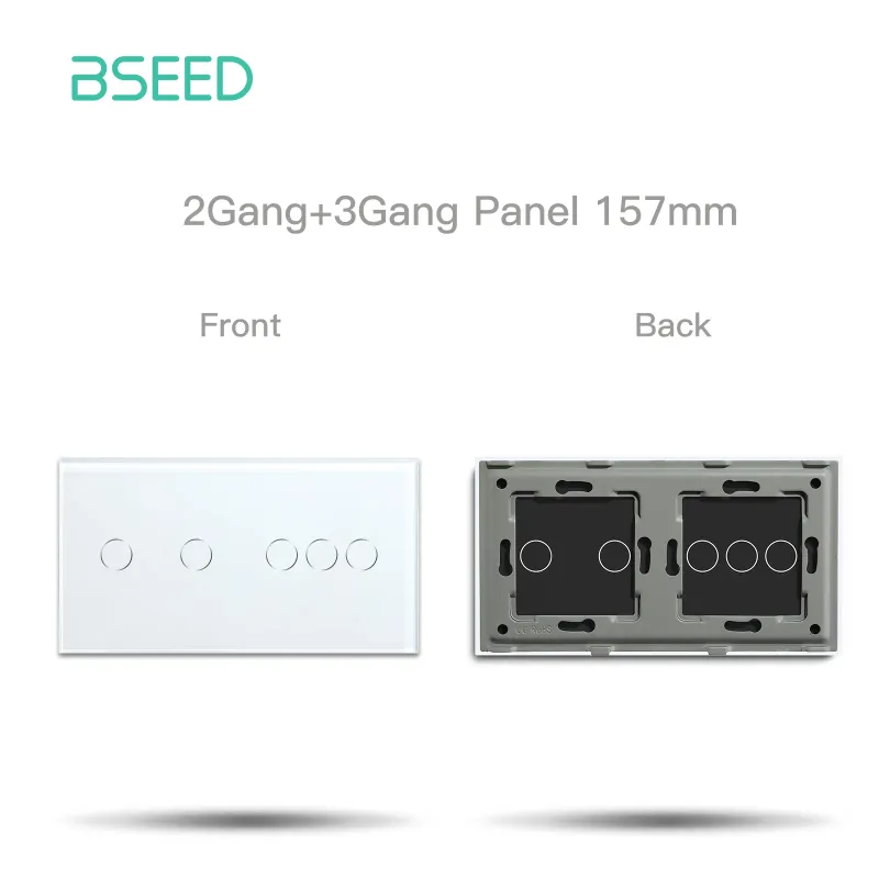 EU Standard 5Gang White Panel