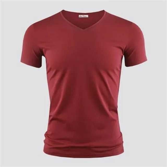 rode kleur v-neck