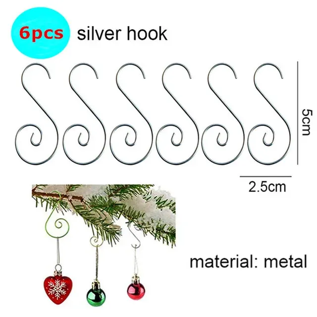 6CM silver S hooks