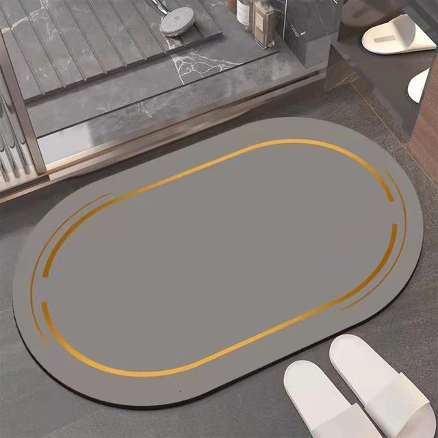 Oval Grey Rug-W50xl80cm