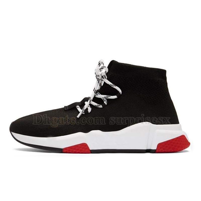 L06 Lace-Up Black Blanc Rouge