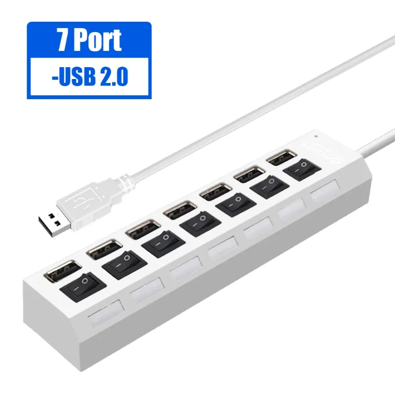 7Port USB2.0 White