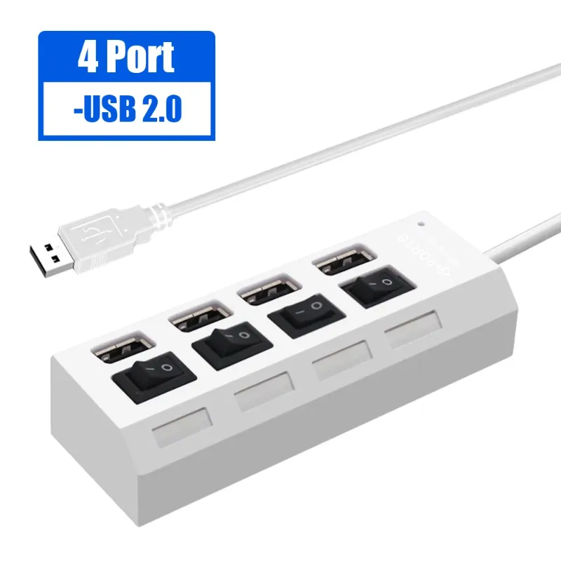 4Port USB2.0 White