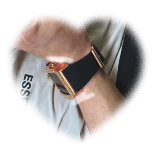 rose gold+black band