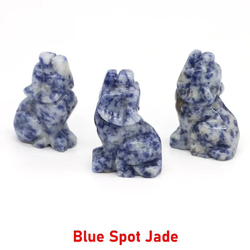 1 pièce de jade tache bleue