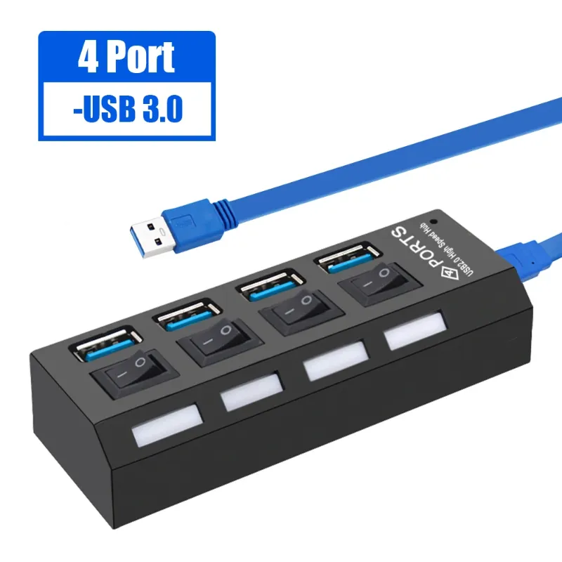 4Port USB3.0 zwart