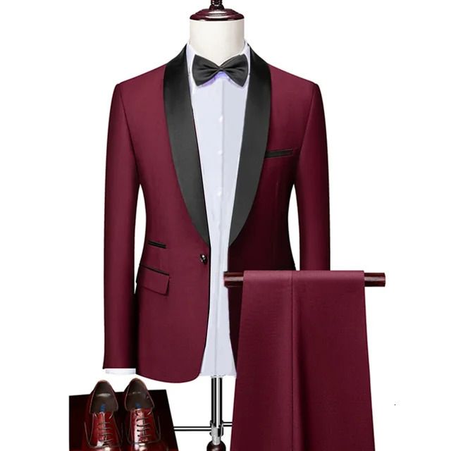 2 Pcs Set Wine Red