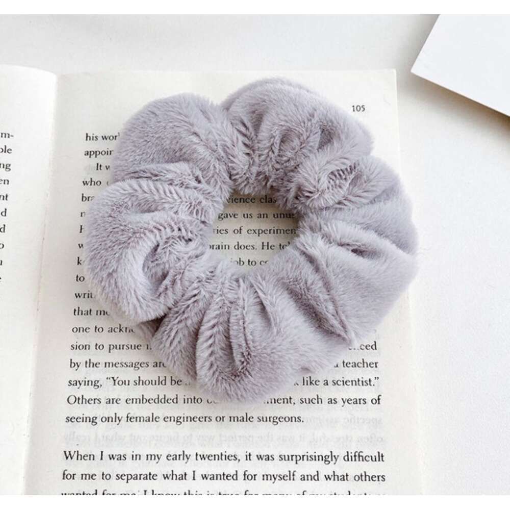 Grey plush large intestine hair loop