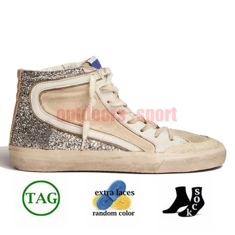 S37 Penstar Cream Canvas och Silver Glit