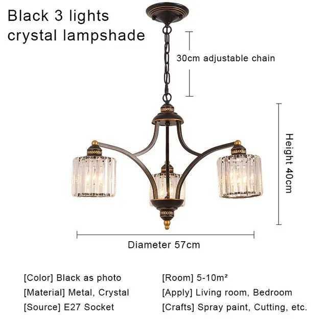 Siyah 3light kristal soğuk ışık