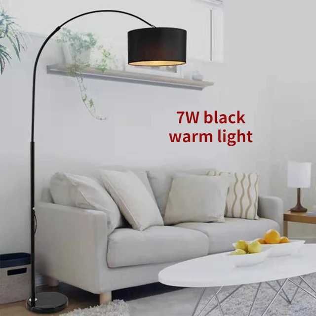 7w zwart warm licht