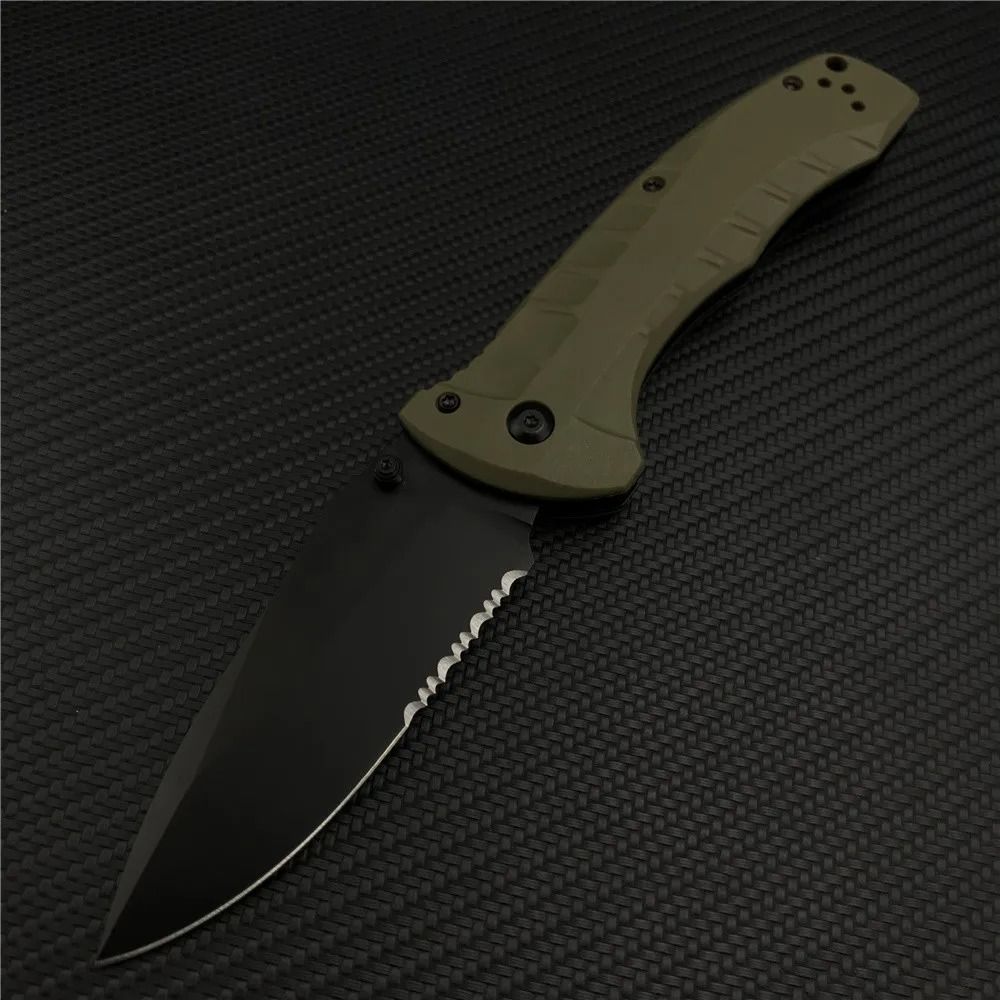 green handle serrated blade