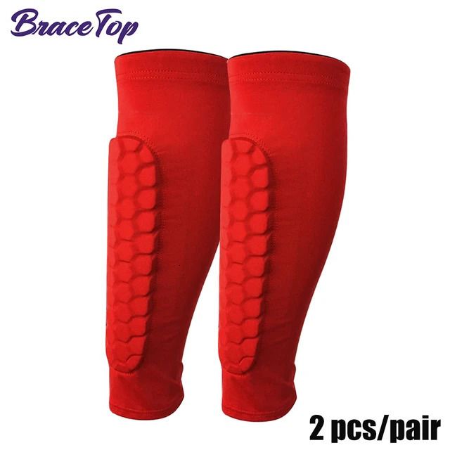 2 Pcs Red Shin Guard