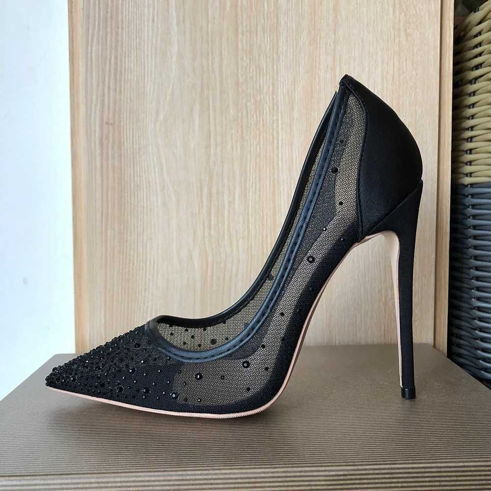 12 cm de cetim preto