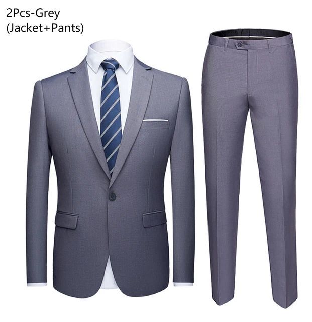 Traje gris de 2 piezas